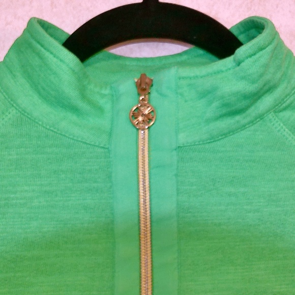 NWOT Lilly Pulitzer Ashlee Luxletic HalfZip PickleBall Pullover Kelly Green SzSm - Picture 2 of 7
